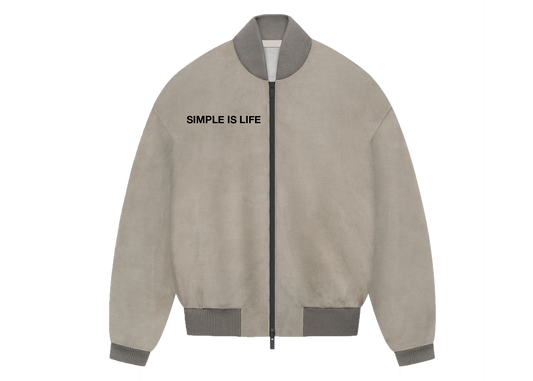 "SIMPLE IS LIFE" JACKET - GREY