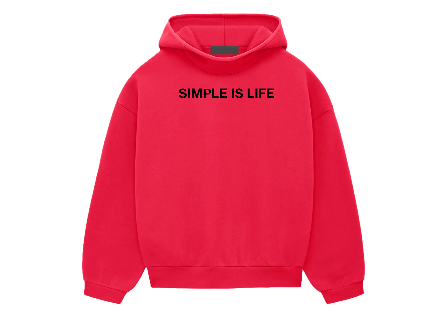 "SIMPLE IS LIFE" HOODIE RED